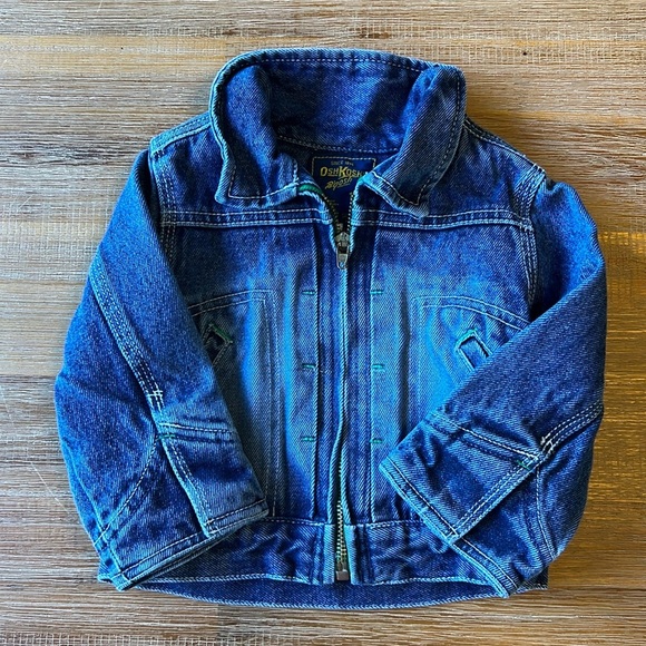OshKosh B'gosh Other - Vintage 90s Oshkosh Bgosh Toddler Girls Denim Zip Up Jacket
